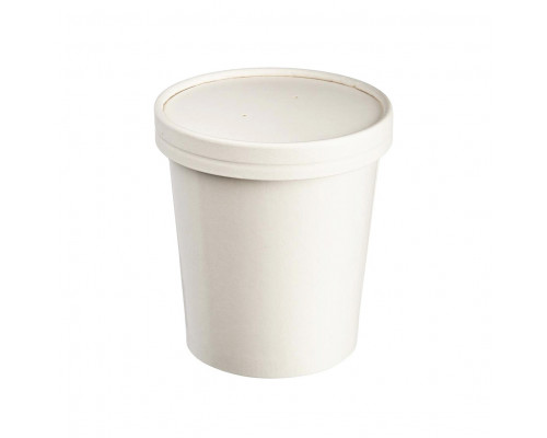 Контейнер ECO SOUP БЕЛЫЙ 16W 445мл картонная крышка (уп25/кор250)