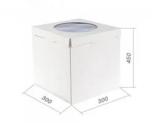 Коробка для торта 300*300*450мм с окном