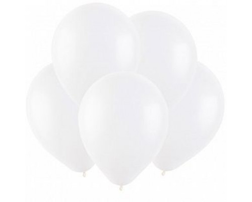 Шар латексный 12"/30см пастель белые ВЕСЕЛУХА (уп 100шт)