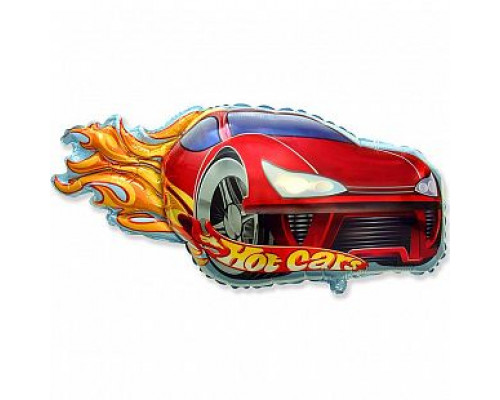 Шар фольгированный 14"/36см Гонка красная мини FLEX METAL S. L.