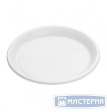 Тарелка пластиковая 205мм Мистерия белая 100шт (уп1200)