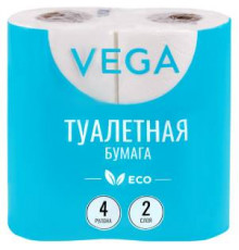 Бумага туалетная ФМ Комфорт Стандарт 2-х слойная 4 шт ВЕГА  (16 уп)