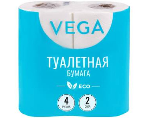 Бумага туалетная ФМ Комфорт Стандарт 2-х слойная 4 шт ВЕГА (16 уп)