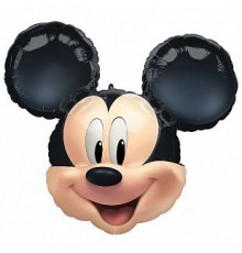 Шар фольгированный 25"/63*55см Голова Микки Маус навсегда ANAGRAM