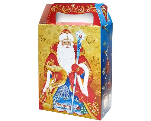 Коробка НГ ОТКРЫТКА 140х80х195(235) 1000гр (уп150)