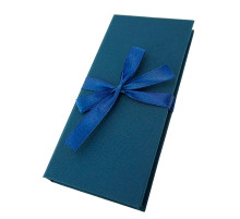 Коробка подарочная 300*200*40 тиснение ЛЕН синий