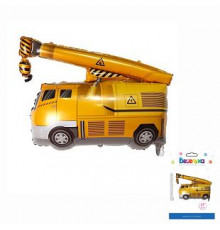 Шар фольгированный 24"/60см Машина с краном в упаковке