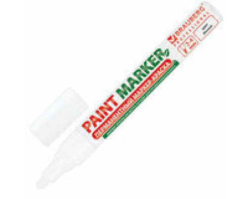 Маркер-краска лаковый paint marker 4мм БЕЛЫЙ строительный