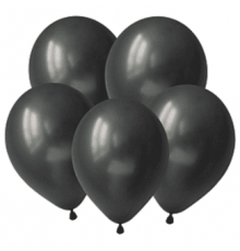 Шар латексный МЕТАЛЛ 12"/30см Черный (уп 50шт) DECOBAL