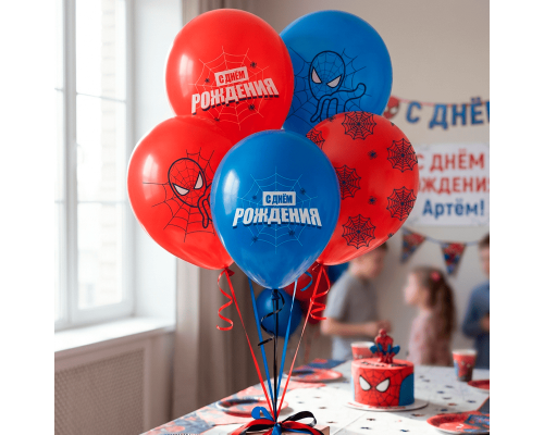 Шар латексный 12"/30см Паучок Пастель ассорти (уп 50шт)