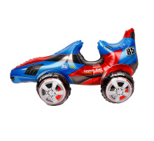 Шар фольгированный 28"/71см Гоночная машинка синяя 3D