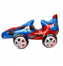 Шар фольгированный 28"/71см Гоночная машинка синяя 3D