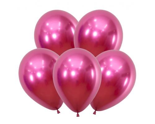 Шар латексный ЗЕРКАЛЬНЫЙ 12"/30см Reflex Pink фуксия (уп 50шт)