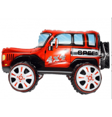 Шар фольгированный 25"/63см Джип красный 3D