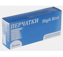 Перчатки латексные неопудренные S High Risk особопрочные