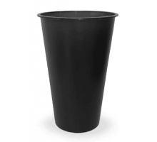 Стакан 455/500мл BUBBLE CUP D-90мм черный 25/500